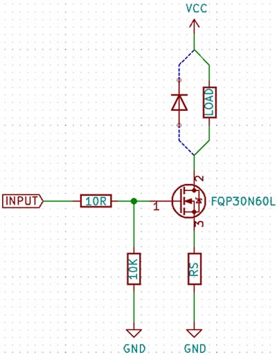 FQP30N60L低压侧开关电路图
