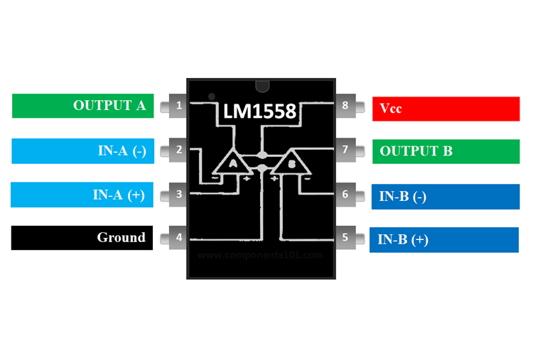 Lm1558 dual operational amplifier datasheet pinout equivalent specs