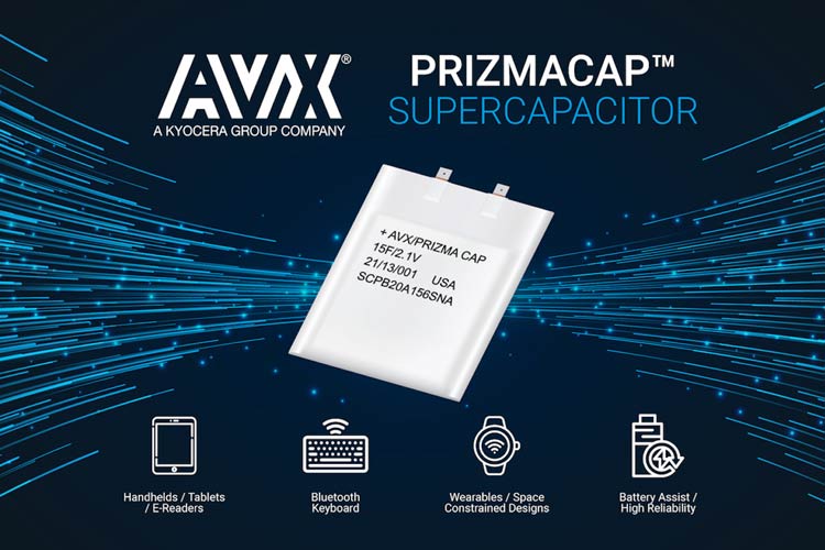 AVX SCP系列Prizmacap超级电容器