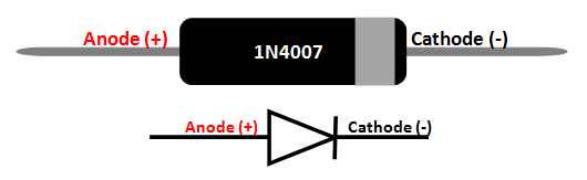 1N4007二极管2D表示法