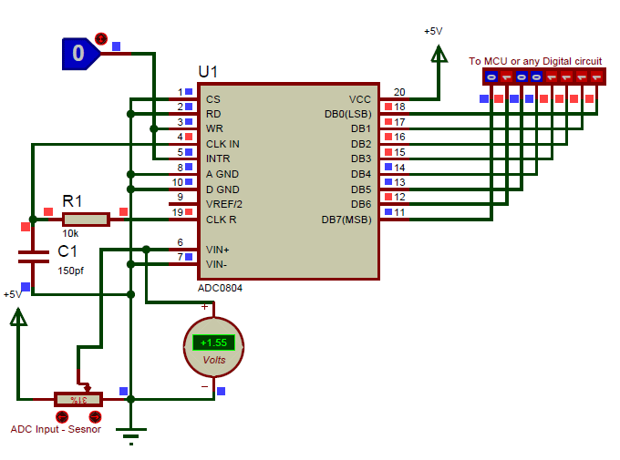 ADC0804应用电路图