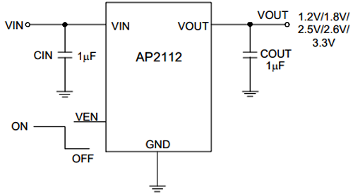 AP2112应用电路