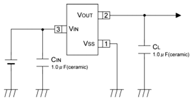 XC6206低ESR电压调节器的应用电路图