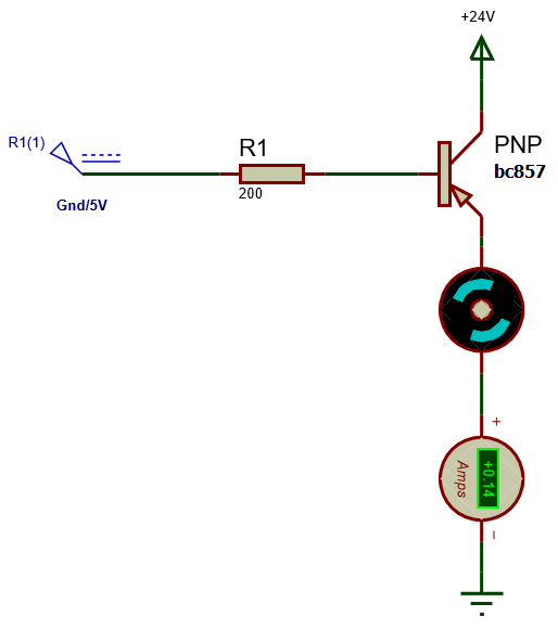 使用BC857 PNP晶体管的电路