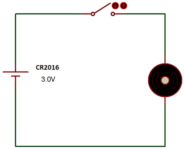 CR2016币形电池应用电路