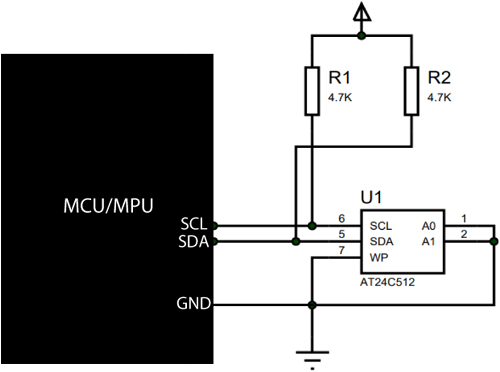 MCU电路连接的串行EEPROM IC
