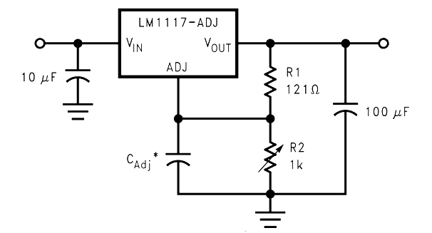 LM1117电路噪声滤波器