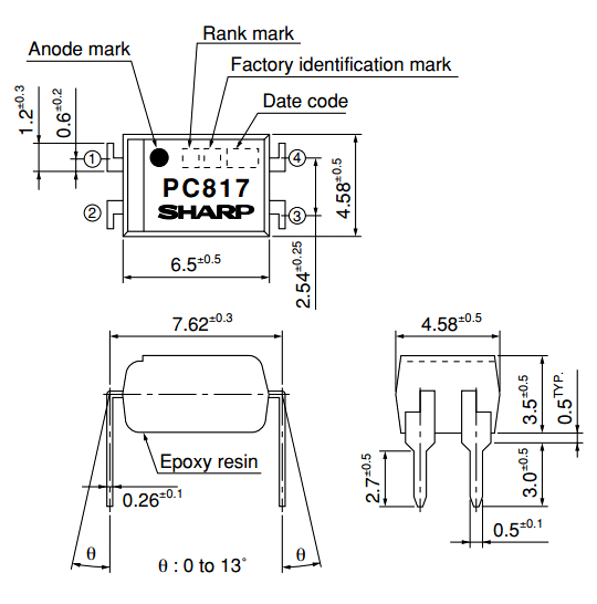 PC817 IC尺寸