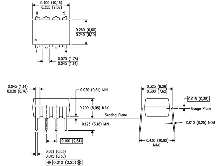 TL3843电流模式PWM控制器尺寸